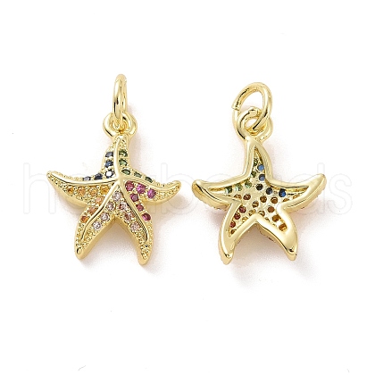 Brass Micro Pave Cubic Zirconia Pendants KK-E068-VF112-1