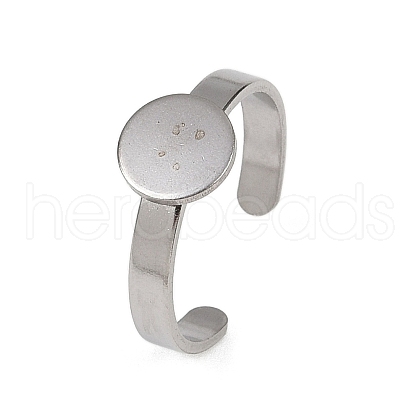 304 Stainless Steel Cuff Ring Components STAS-D372-04P-02-1