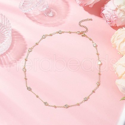 Brass Satellite Chains Necklaces NJEW-JN05254-1