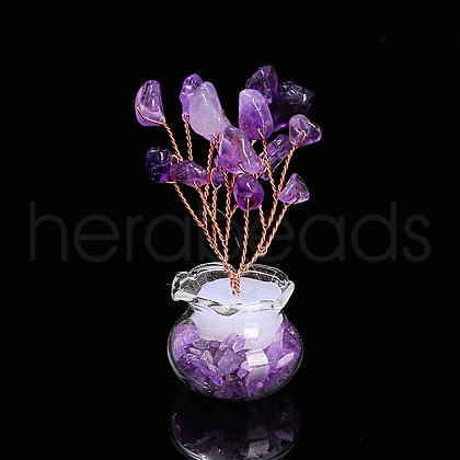 Mother's Day Natural Amethyst Chips Tree Decorations PW-WG5CB05-02-1