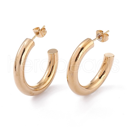 201 Stainless Steel Stud Earrings EJEW-F272-02C-G-1