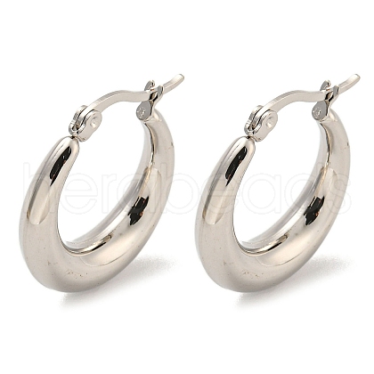Tarnish Resistant 202 Stainless Steel Hoop Earring EJEW-H003-19P-01-1