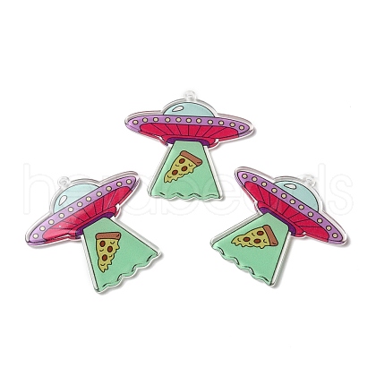 Space Theme Translucent Resin Pendants RESI-K019-11A-1