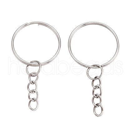Iron Split Key Rings with Chain FIND-B028-19P-1