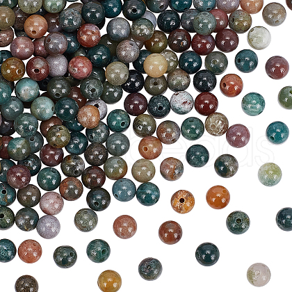 Olycraft 4 Strands Natural Indian Agate Beads Strands G-OC0005-16A-1