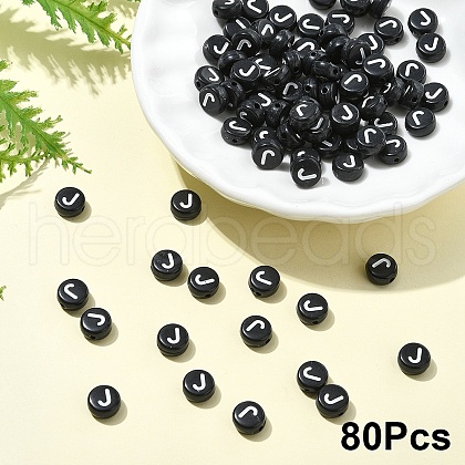 Opaque Acrylic Horizontal Hole Beads SACR-YW0001-70J-1