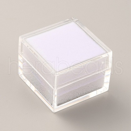 Square Transparent Plastic Loose Diamond Box CON-WH0084-52A-1