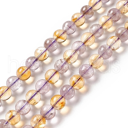 Natural Amethyst and Natural Citrine Beads Strands G-E044-02-1