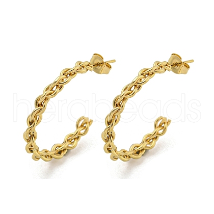 304 Stainless Steel Earrings for Women EJEW-E305-10G-1