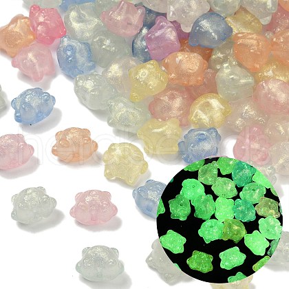 Luminous Transparent Acrylic Beads OACR-B031-19-1