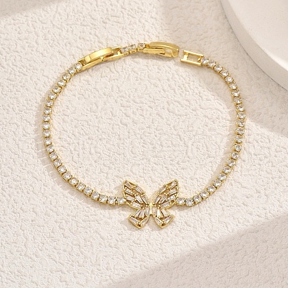 Elegant Brass Charm Bracelets OR7420-4-1