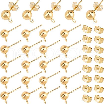 Unicraftale 40Pcs 304 Stainless Steel Stud Earring Findings STAS-UN0022-52-1