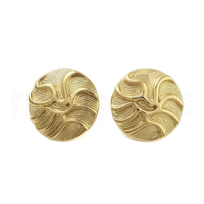 Ion Plating(IP) 304 Stainless Steel Stud Earrings for Women EJEW-N054-34G-1