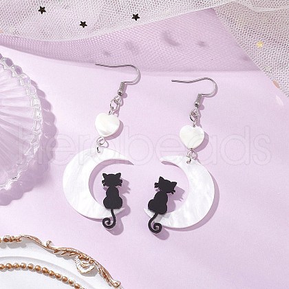 Acrylic Dangle Earrings EJEW-JE06333-01-1