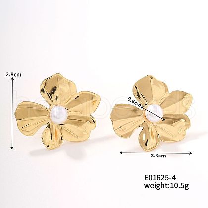 Flower Stud Earrings Fashionable Elegant Unique Lightweight Luxurious Feminine Accessories QS8763-4-1