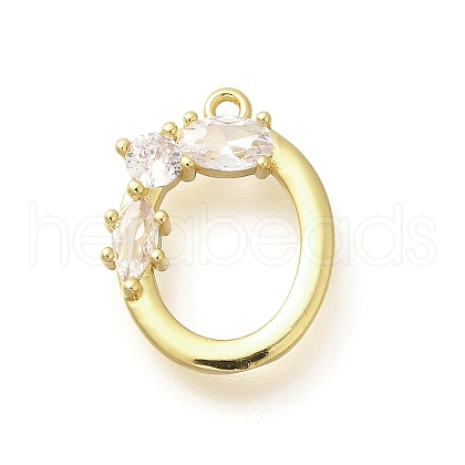 Brass Micro Pave Cubic Zirconia Pendants KK-M310-01G-15-1