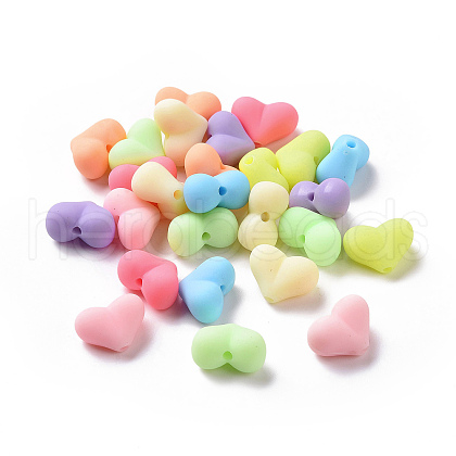 Rubberized Style Acrylic Beads SACR-P018-08M-1