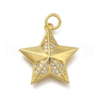 Brass Micro Pave Cubic Zirconia Pendants ZIRC-I070-092G-1