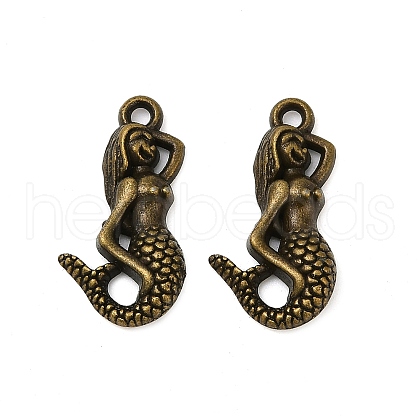 Alloy Metal 3D Mermaid Pendants PALLOY-2458-AB-FF-1