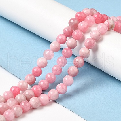 Natural Dyed White Jade Beads Strands G-M402-C03-07-1