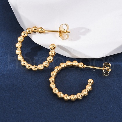 PVD Vacuum Plating 304 Stainless Steel Half Hoop Earrings EJEW-H100-11C-G-1