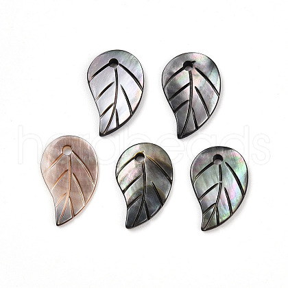 Natural Black Lip Shell Carved Pendants SHEL-N036-20-1