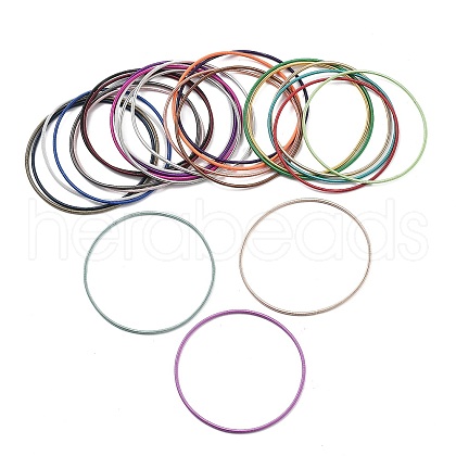 Iron Spring Chains Stretch Bracelets BJEW-M057-01-1