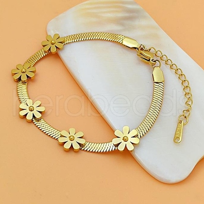 316 Surgical Stainless Steel Chain Bracelets BJEW-P349-02G-1