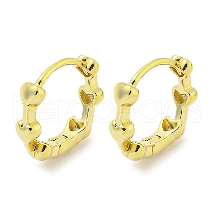 Brass Hoop Earrings EJEW-L211-010C-G-1
