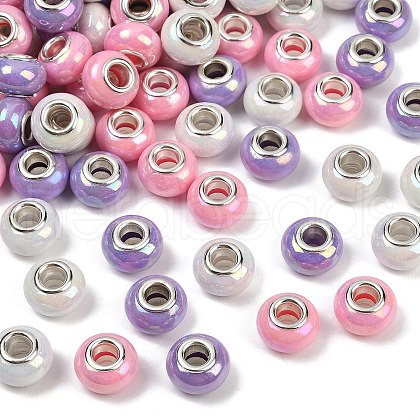 Opaque Resin European Beads RESI-C059-01G-1