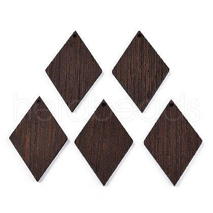 Natural Wenge Wood Pendants WOOD-T023-46B-01-1