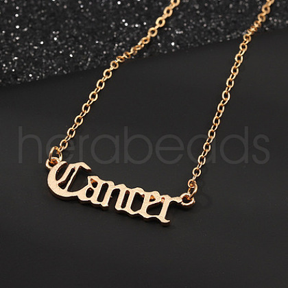 Twelve Constellations Stainless Steel Pendant Necklaces WG80545-06-1