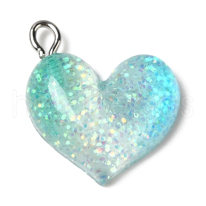 Gradient Color Transparent Resin Pendants RESI-A023-01A-1