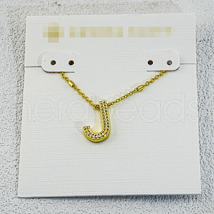 Brass Initial Pendant Necklaces for Women FS-WG8E27F-10-1
