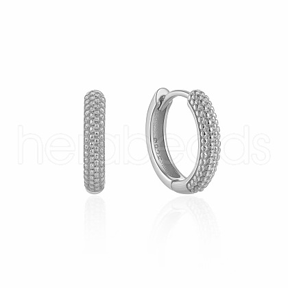 Fashionable Simple S925 Sterling Silver Circle Hoop Earrings for Work and Daily Wear PV4138-2-1