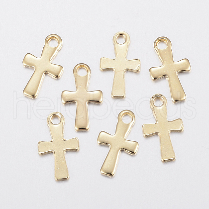 304 Stainless Steel Tiny Cross Charms X-STAS-H436-49-1