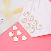 Light Gold Plated Alloy Enamel Pendants ENAM-R055-05A-6