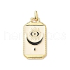 Tarot Cards Brass Enamel Pendants KK-Q068-56G-02-1