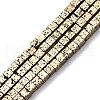 Electroplated Natural Lava Rock Beads Strands G-A256-B01-02C-1