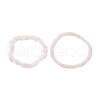 Chip & Round Natural Rose Quartz Beaded Stretch Bracelets for Women BJEW-JB10189-08-3