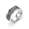 Retro 304 Stainless Steel Enamel Finger Rings for Men FS-WG366A7-15-2