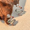 304 Stainless Steel Enamel Stud Earrings EJEW-Z116-02P-1