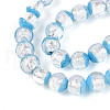 Luminous Handmade Lampwork Silver Foil Beads Strand FOIL-N029-03C-3