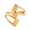 304 Stainless Steel Square Finger Ring for Women RJEW-C086-24-G-2