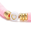 4Pcs 4 Color Handmade Polymer Clay Heishi Surfer Stretch Bracelets Set BJEW-JB07753-01-6