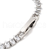 Brass Pave Clear Cubic Zirconia Horse Eye Link Bracelets BJEW-YWC0002-03A-P-3
