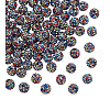   100Pcs Polymer Clay Pave Rhinestone Beads RB-PH0001-38B-7