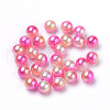 Rainbow Acrylic Imitation Pearl Beads OACR-R065-5mm-A04-1