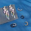 Unicraftale 6 Pairs 3 Colors 304 Stainless Steel Hoop Earring Findings STAS-UN0039-25-3