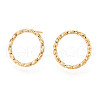 Brass Stud Earrings EJEW-T047-45G-1